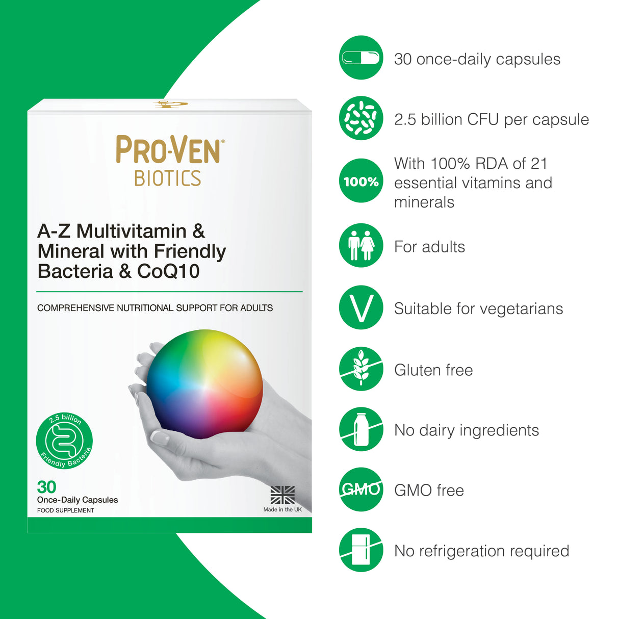 A to Z Multivitamin & Mineral with Friendly Bacteria & CoQ10