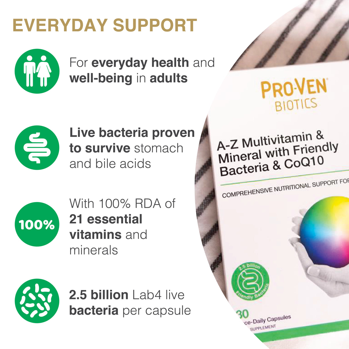A to Z Multivitamin & Mineral with Friendly Bacteria & CoQ10