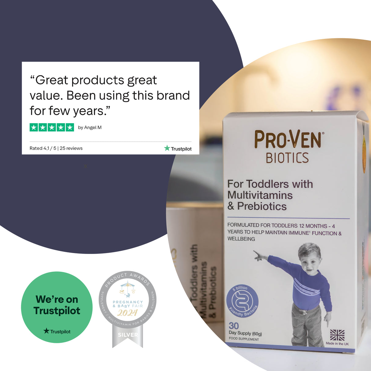 For Toddlers with Multivitamins & Prebiotics
