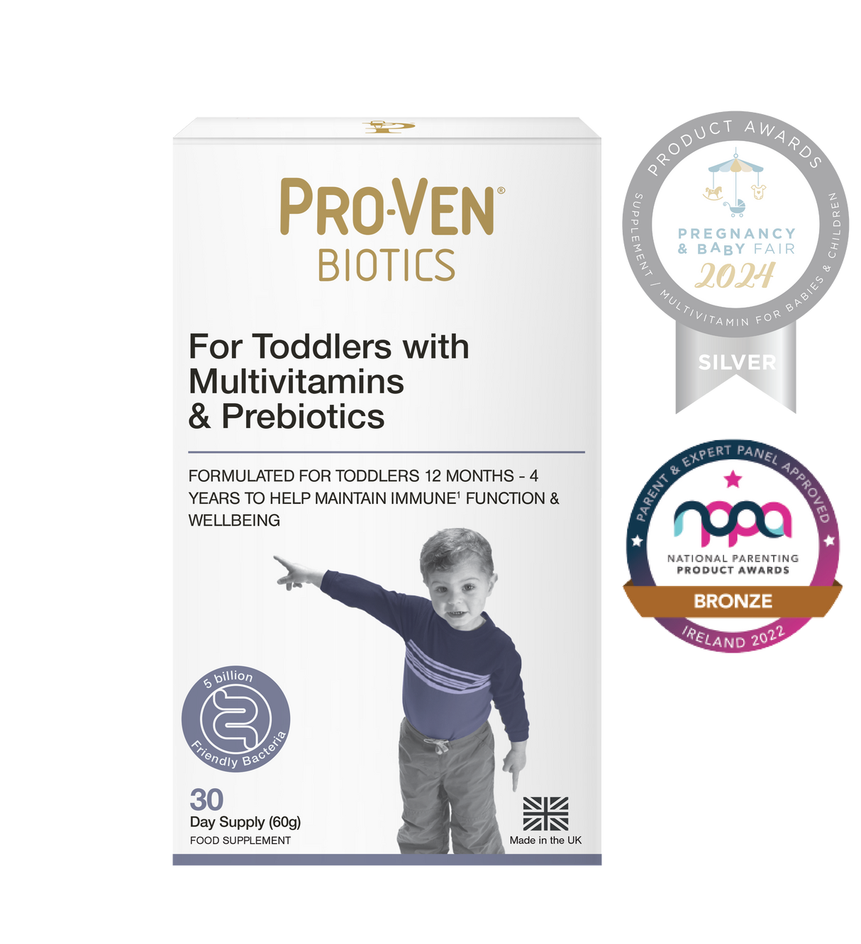 For Toddlers with Multivitamins & Prebiotics